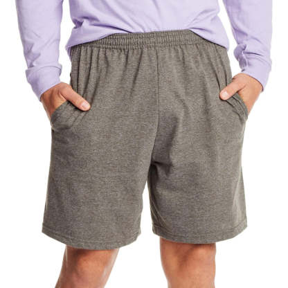 Cotton Jersey Athletic Shorts With Pockets