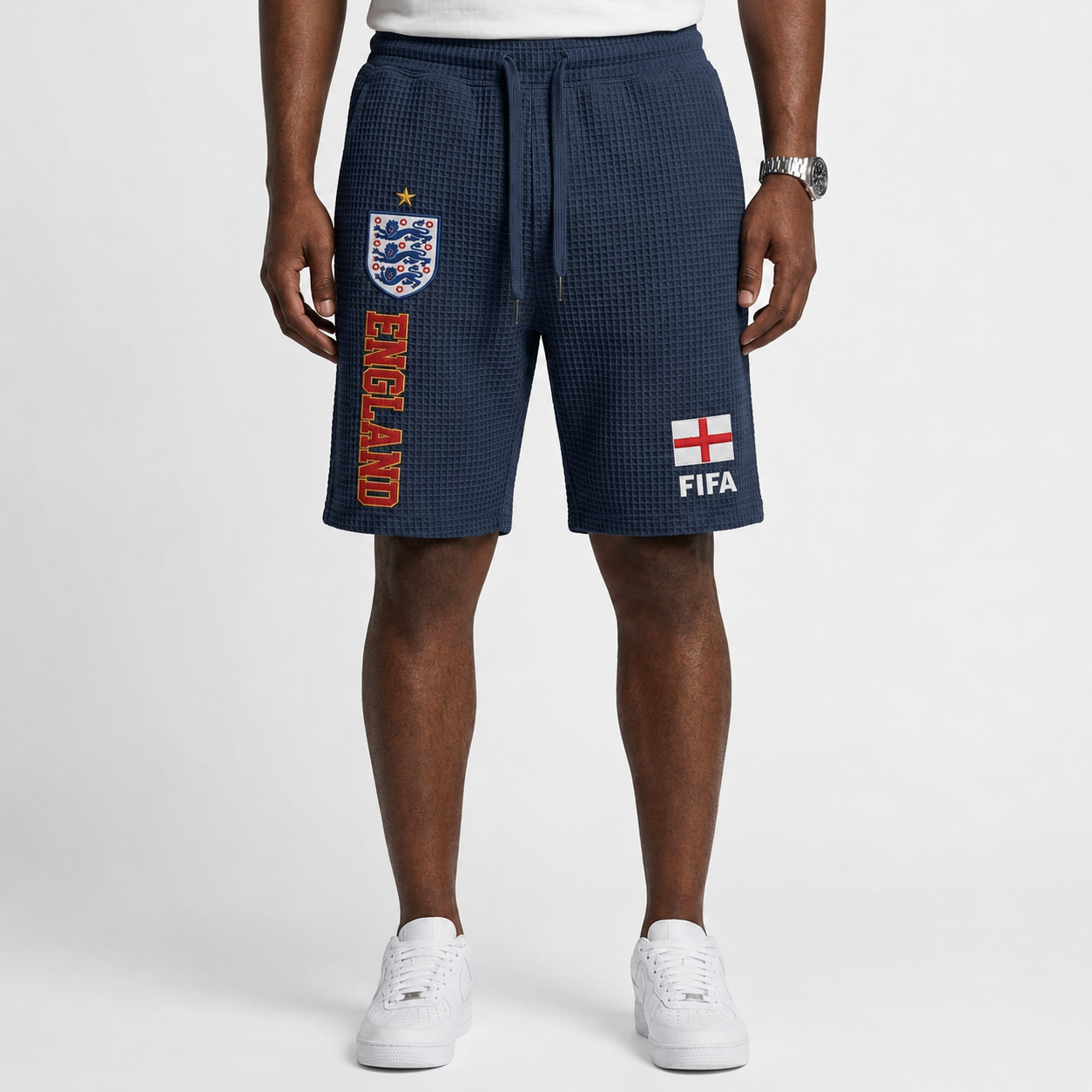 FIFA 2026 England Printed Waffle Football Fan Shorts
