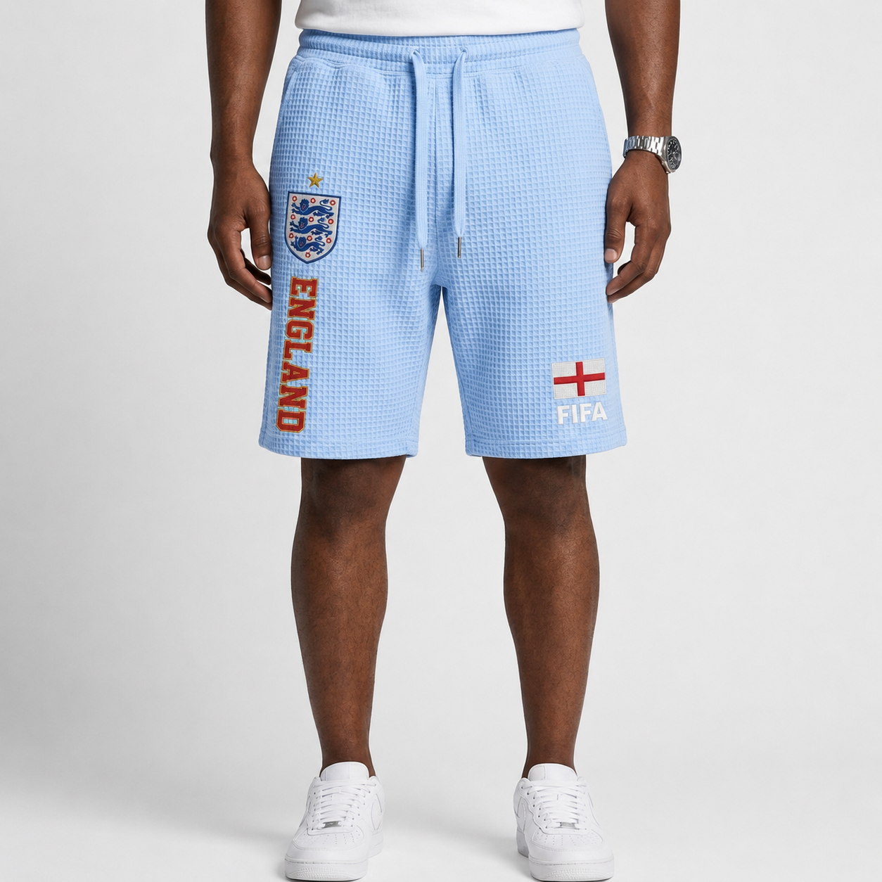 FIFA 2026 England Printed Waffle Football Fan Shorts