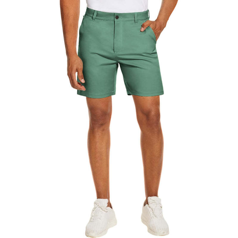 Golf Chino Shorts With Quick Dry Fabric And Multiple Pockets
