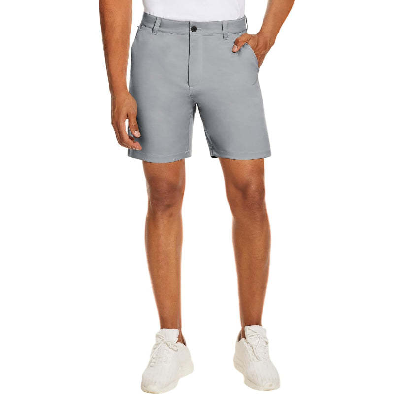 Golf Chino Shorts With Quick Dry Fabric And Multiple Pockets