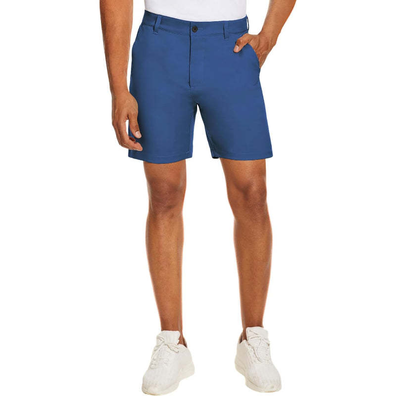 Golf Chino Shorts With Quick Dry Fabric And Multiple Pockets