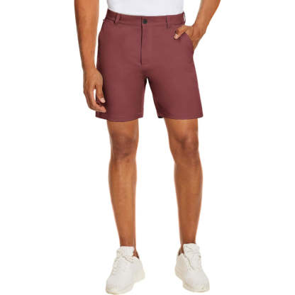 Golf Chino Shorts With Quick Dry Fabric And Multiple Pockets