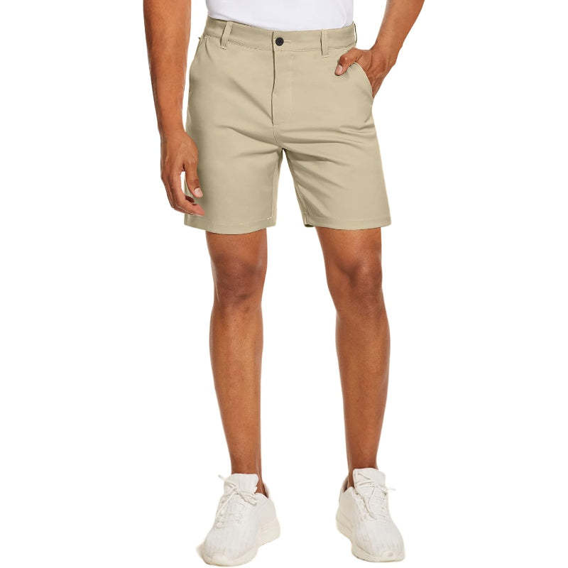 Golf Chino Shorts with Quick-Dry Fabric and Pockets