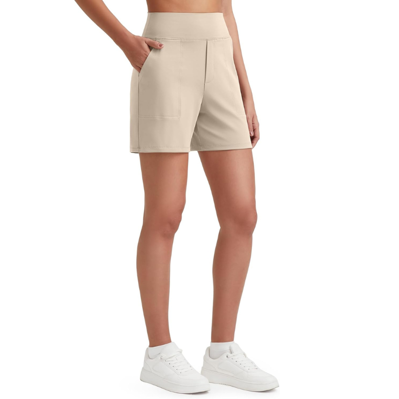 High Waisted Bermuda Yoga Shorts for Running Casual Wear