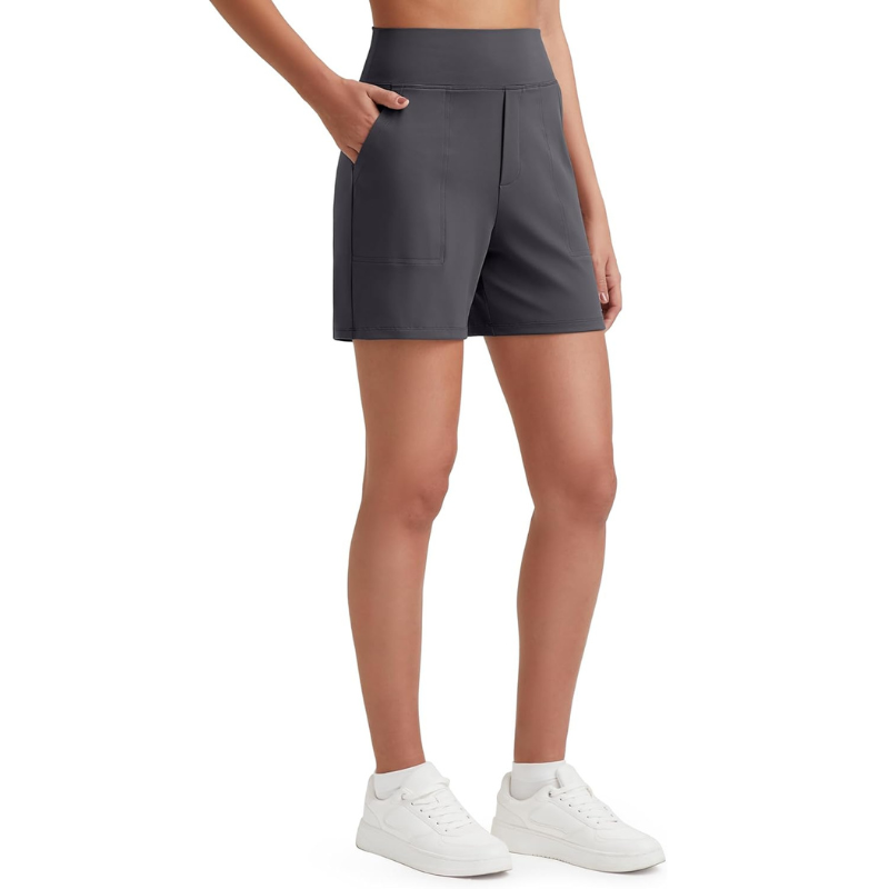 High Waisted Bermuda Yoga Shorts for Running Casual Wear