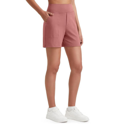High Waisted Bermuda Yoga Shorts for Running Casual Wear