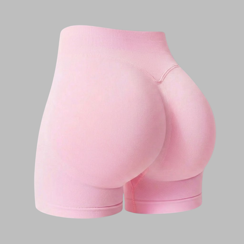 High Rise Slim Fit Shaping Gym Shorts For Women