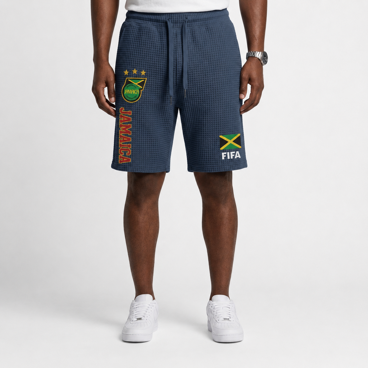 FIFA 2026 Jamaica Printed Waffle Football Fan Shorts