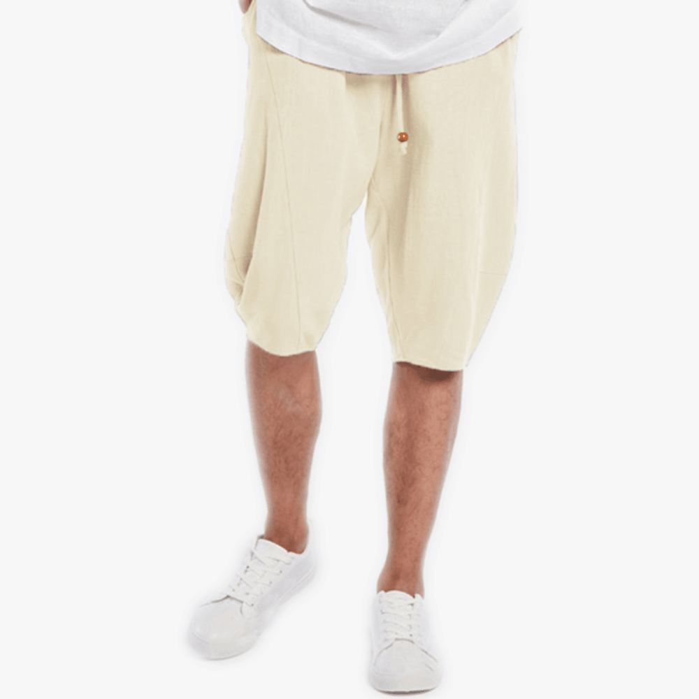 Knee-Length Drawstring Linen Shorts | Men's Casual Linen Shorts-The Comfy Shorts