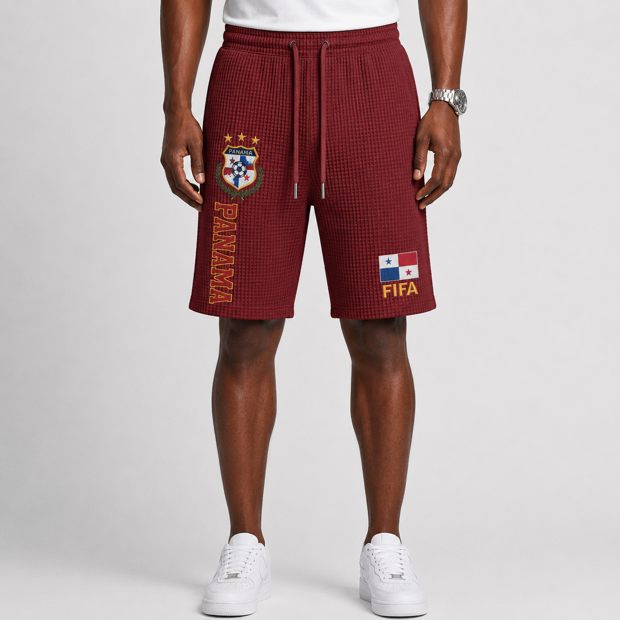 FIFA 2026 Panama Printed Waffle Football Fan Shorts