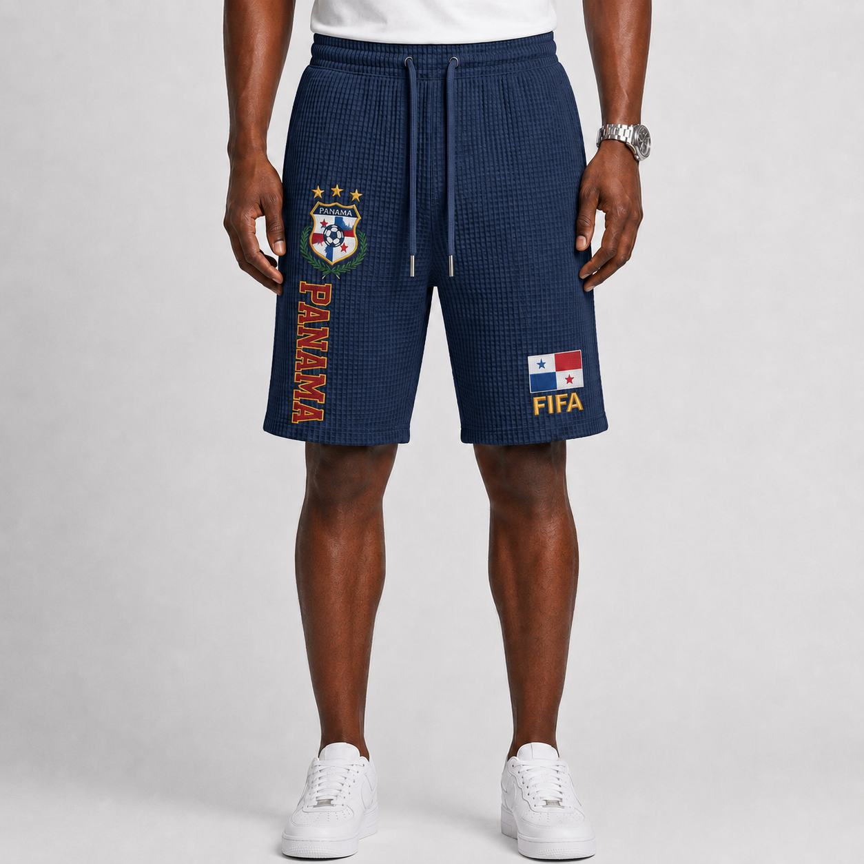 FIFA 2026 Panama Printed Waffle Football Fan Shorts