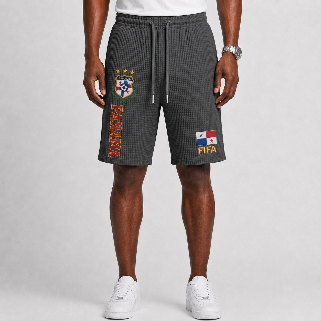 FIFA 2026 Panama Printed Waffle Football Fan Shorts
