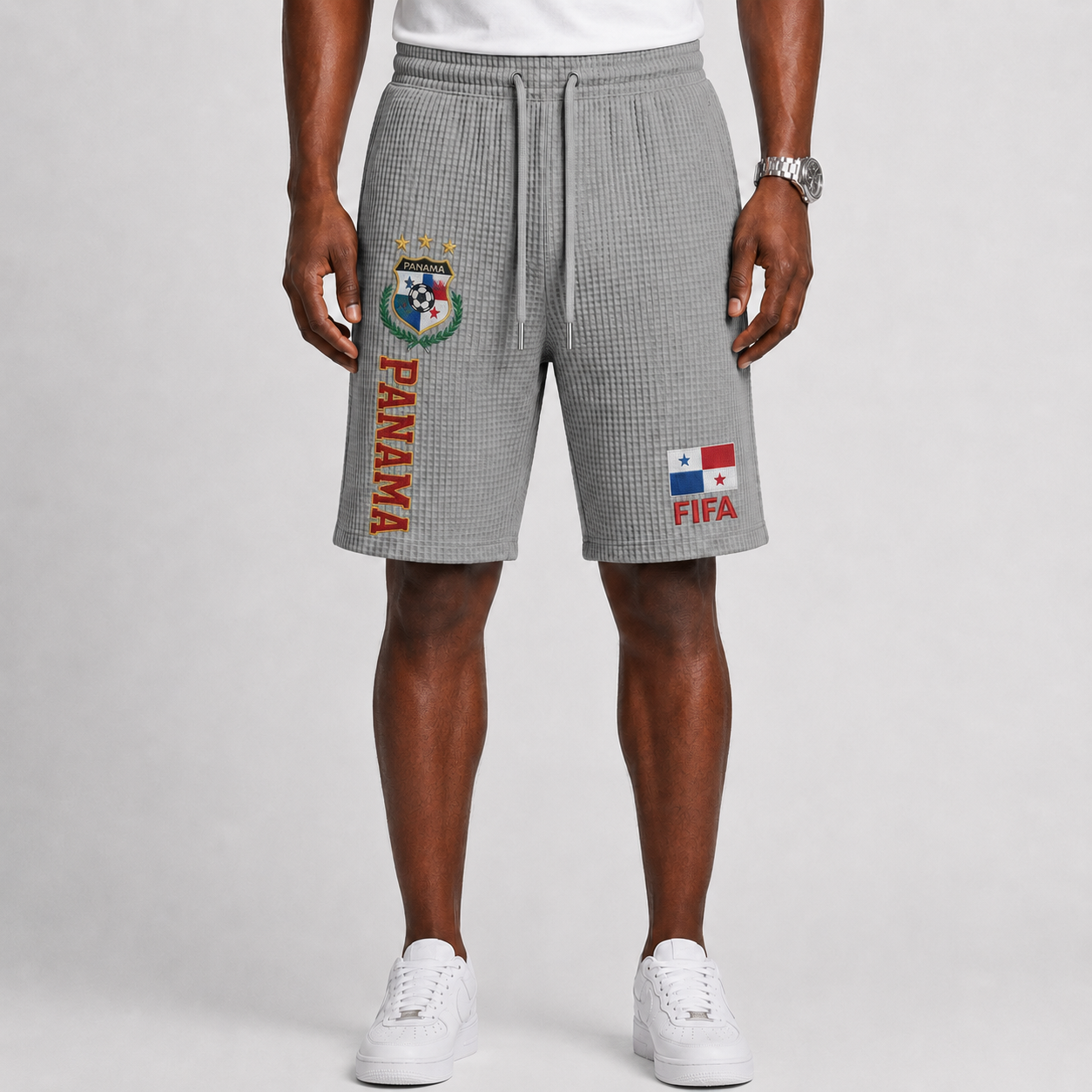 FIFA 2026 Panama Printed Waffle Football Fan Shorts