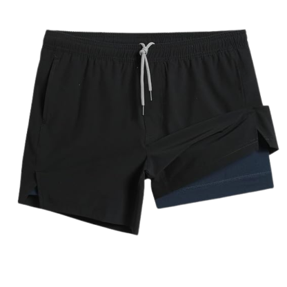 2 In 1 Quick Dry Athletic Shorts With Vibrant Inner Layer