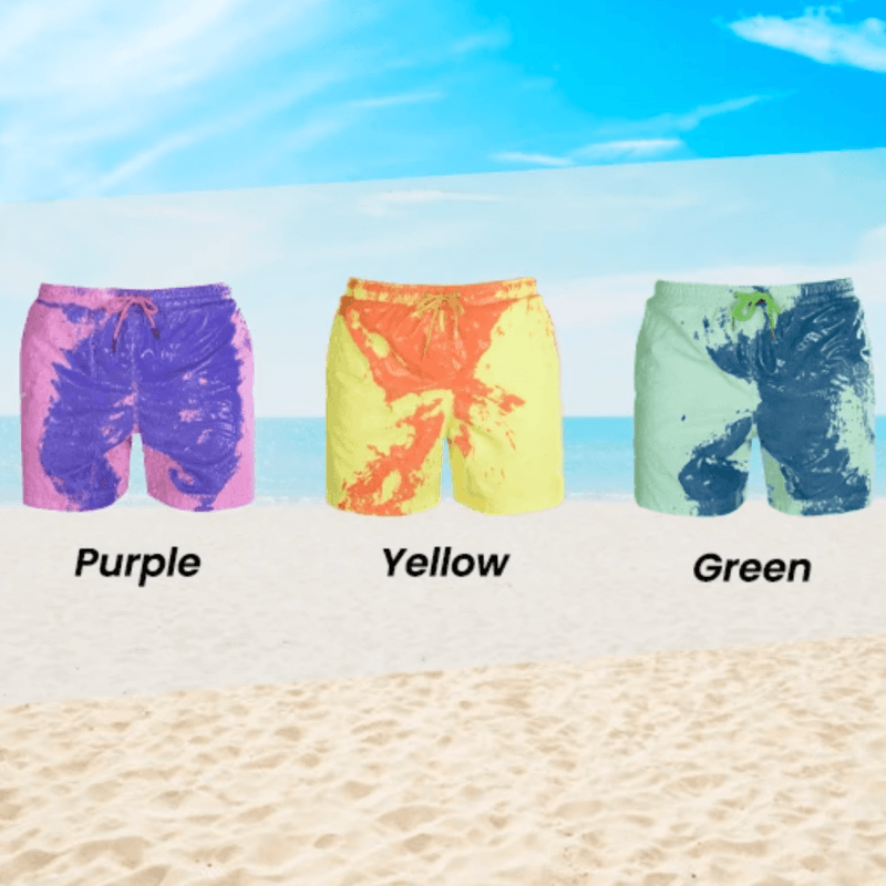 Color changing beach shorts
