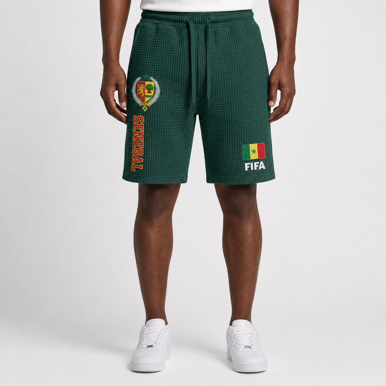 FIFA 2026 Senegal Printed Waffle Football Fan Shorts