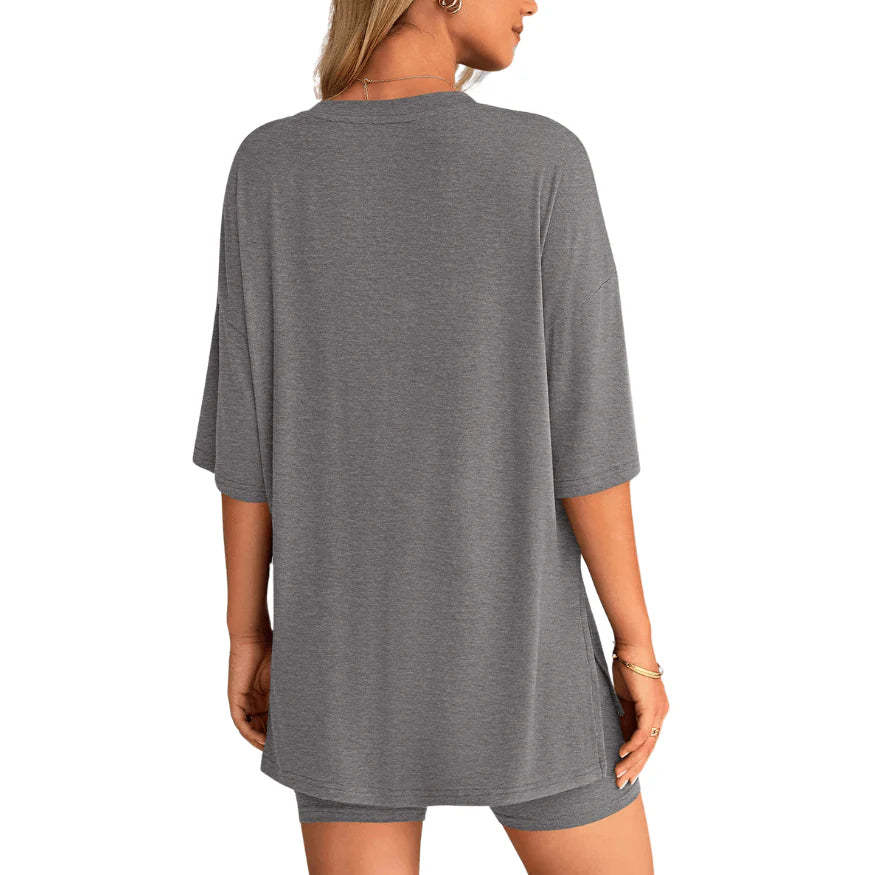 Soft Tee And Flattering Shorts 2 Piece Set For Women