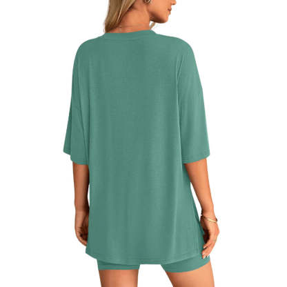 Soft Tee And Flattering Shorts 2 Piece Set For Women