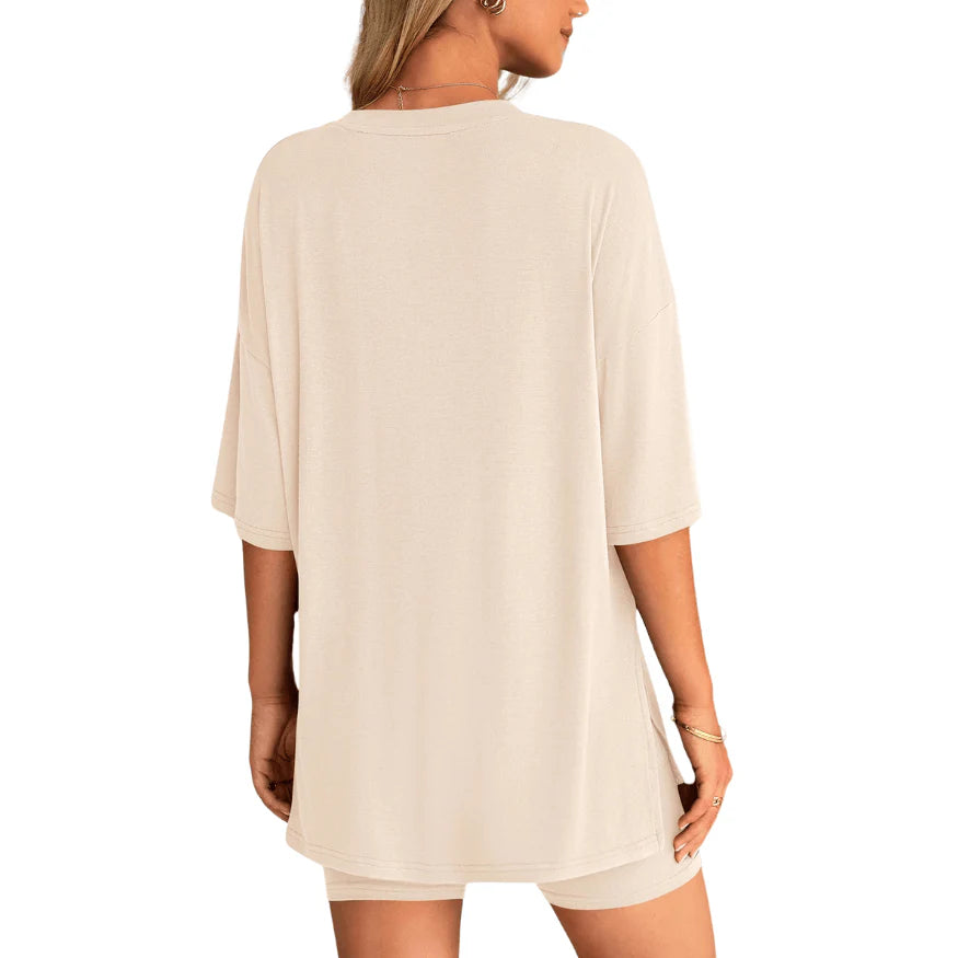 Soft Tee And Flattering Shorts 2 Piece Set For Women