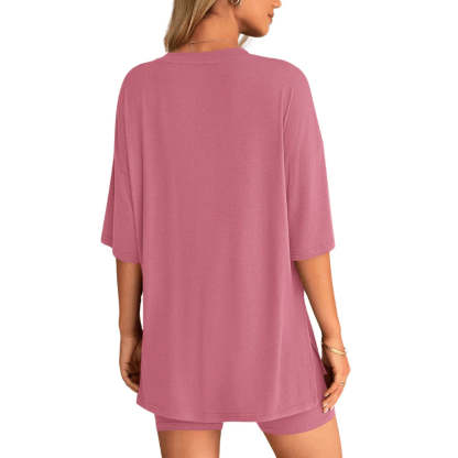 Soft Tee And Flattering Shorts 2 Piece Set For Women