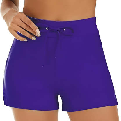 Swim Shorts With Built In Briefs And Drawstring Closure