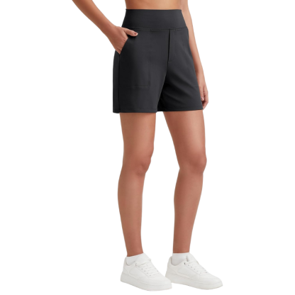 High Waisted Bermuda Yoga Shorts for Running Casual Wear