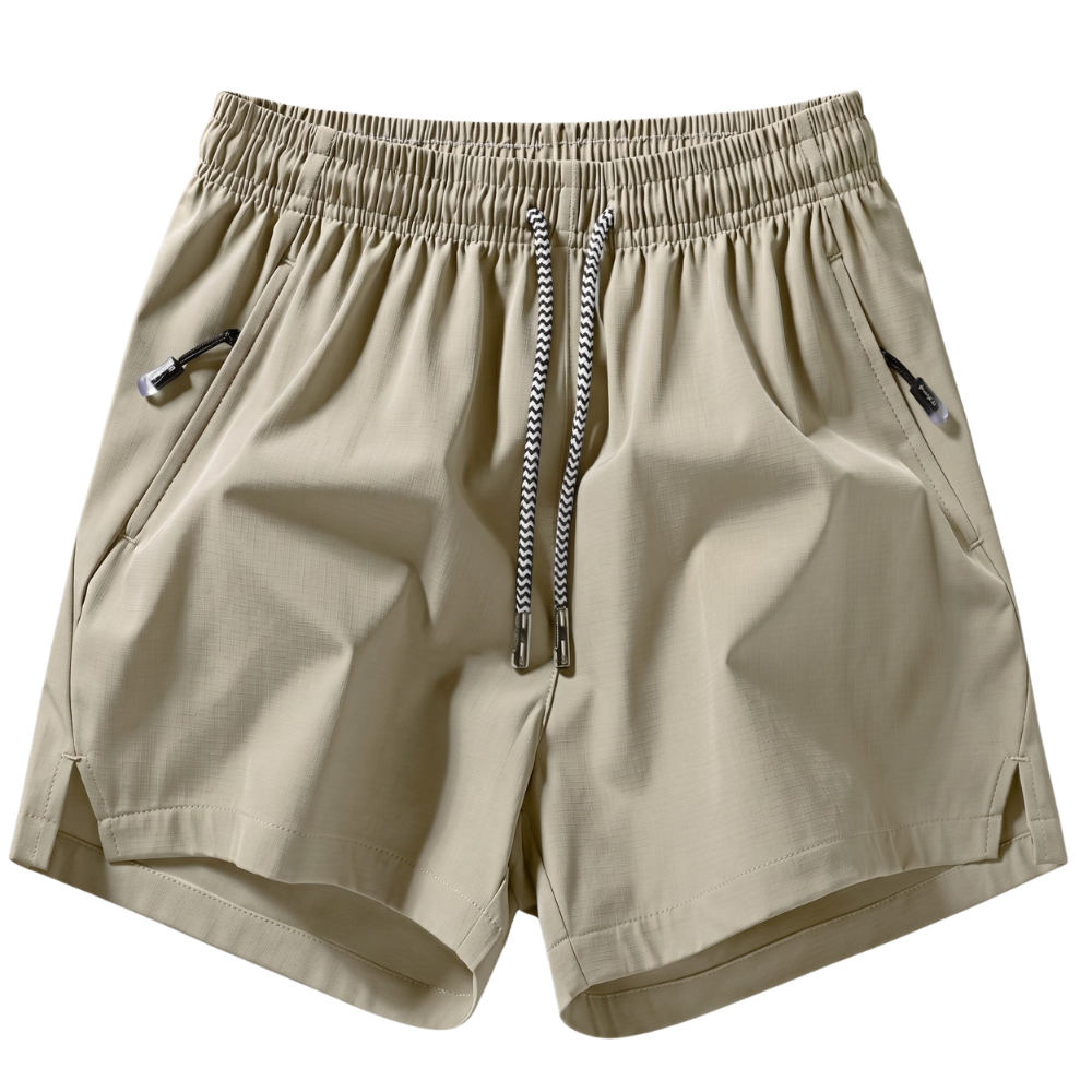  Zipper Pockets Drawstring Sports Shorts for Men