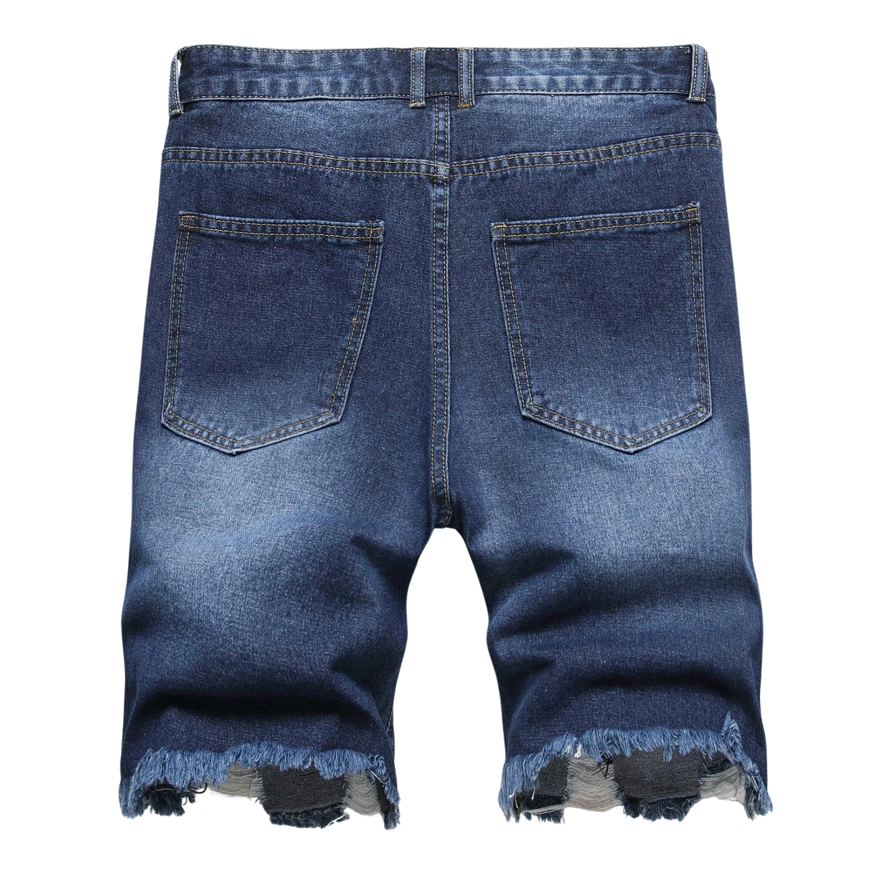 Washed Denim Shorts Distressed Style Casual Summer Streetwear