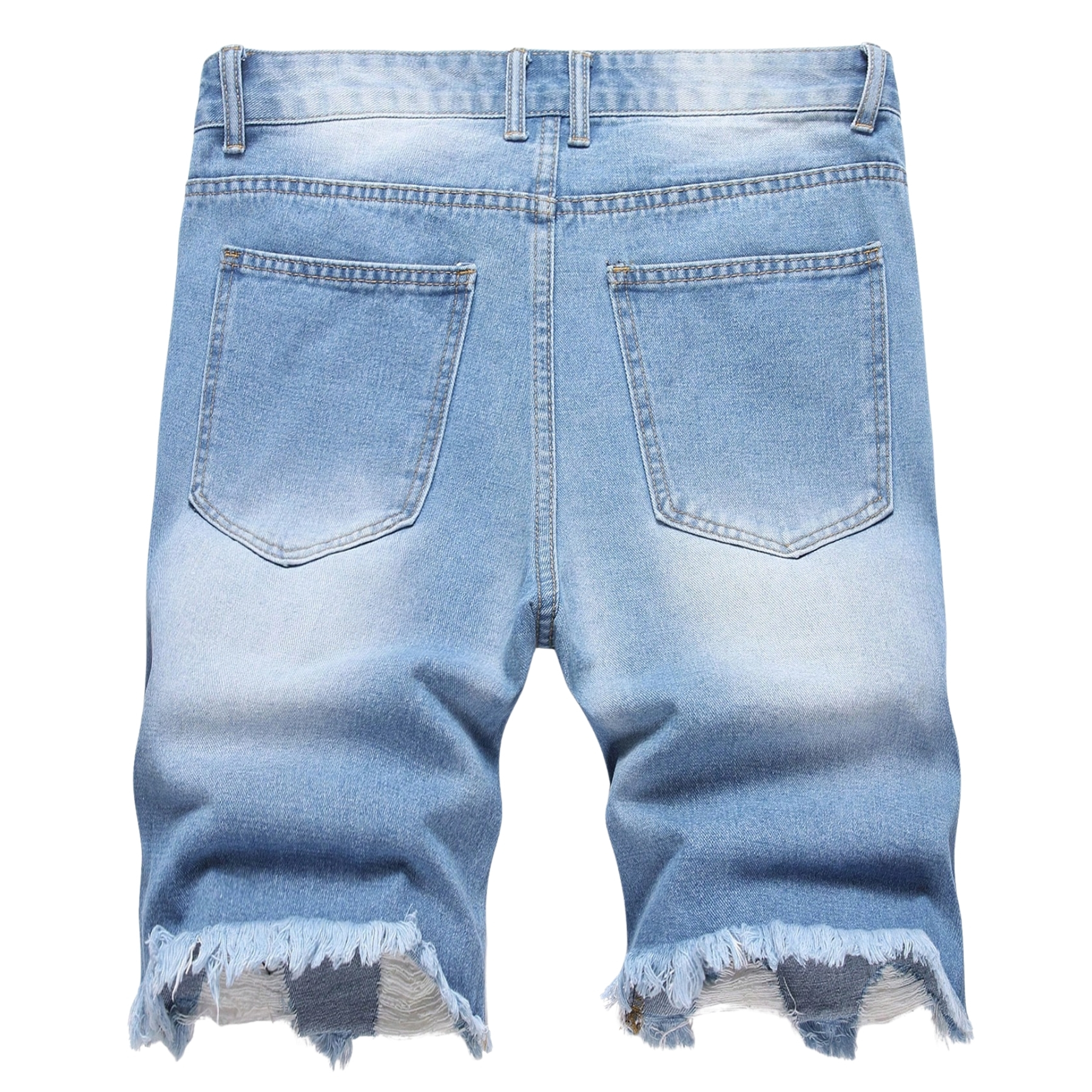 Washed Denim Shorts Distressed Style Casual Summer Streetwear