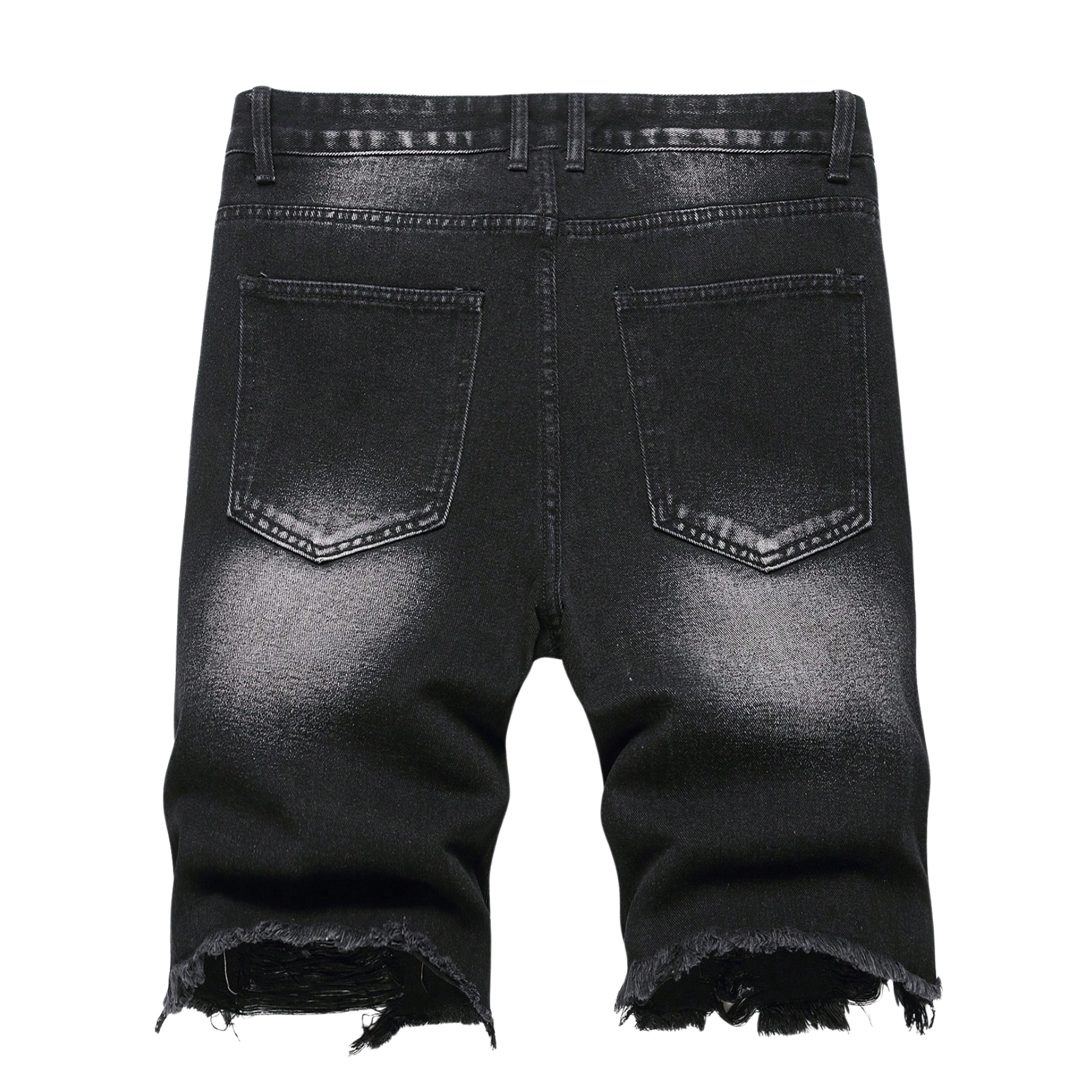 Washed Denim Shorts Distressed Style Casual Summer Streetwear