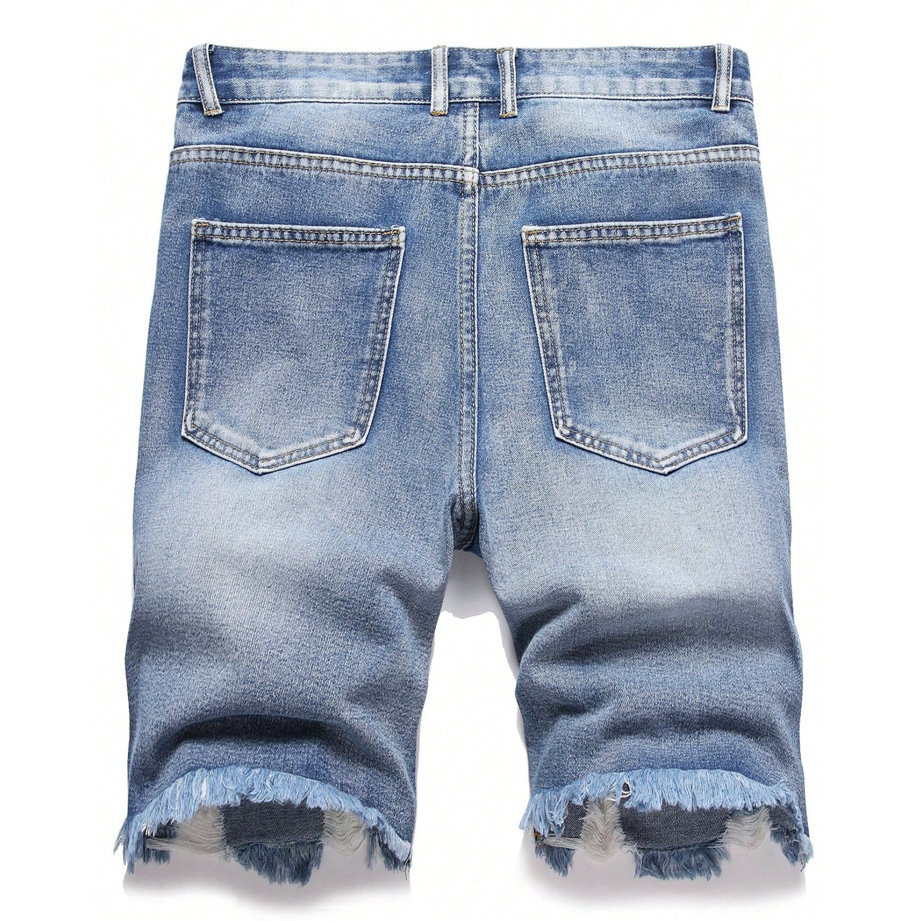 Washed Denim Shorts Distressed Style Casual Summer Streetwear