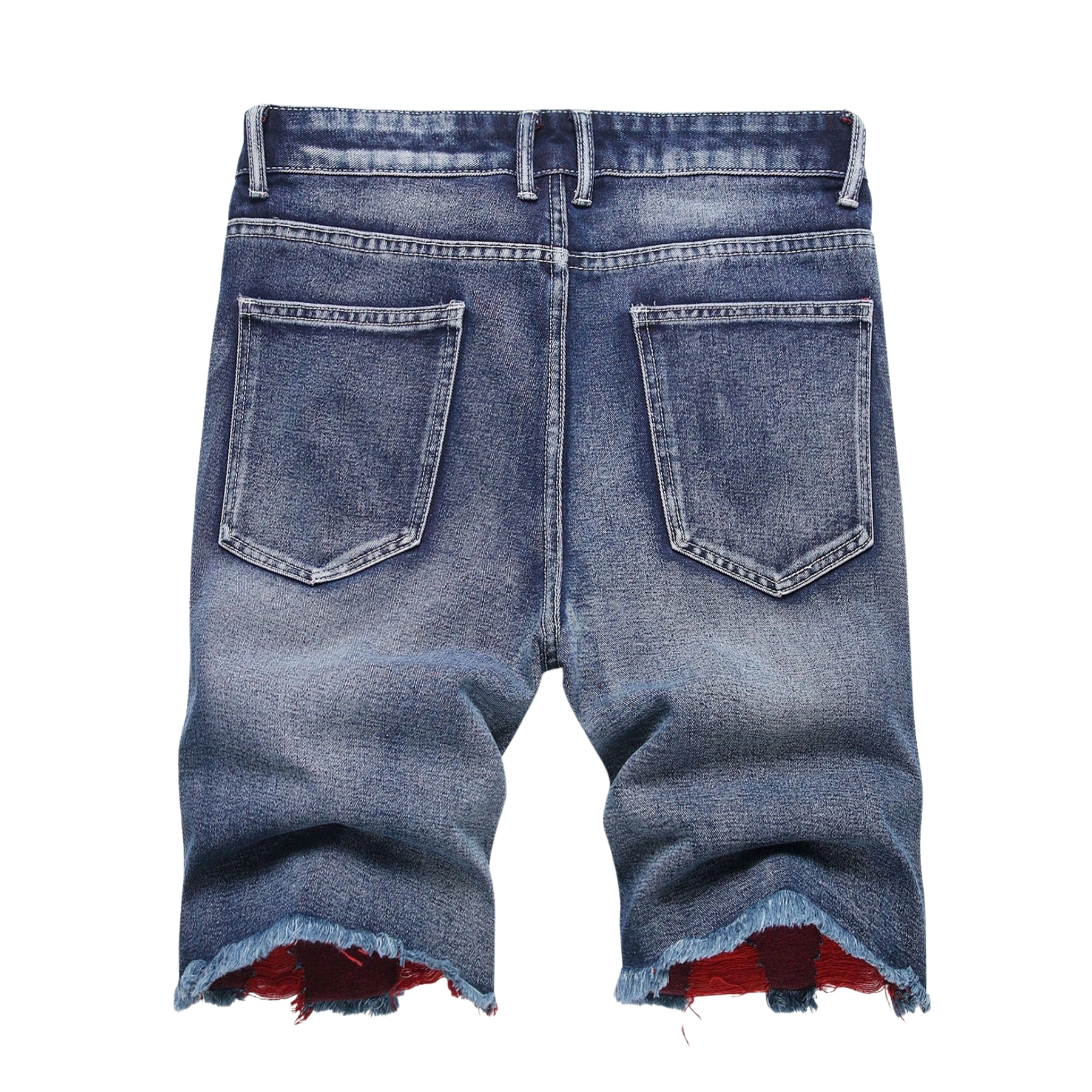 Washed Denim Shorts Distressed Style Casual Summer Streetwear