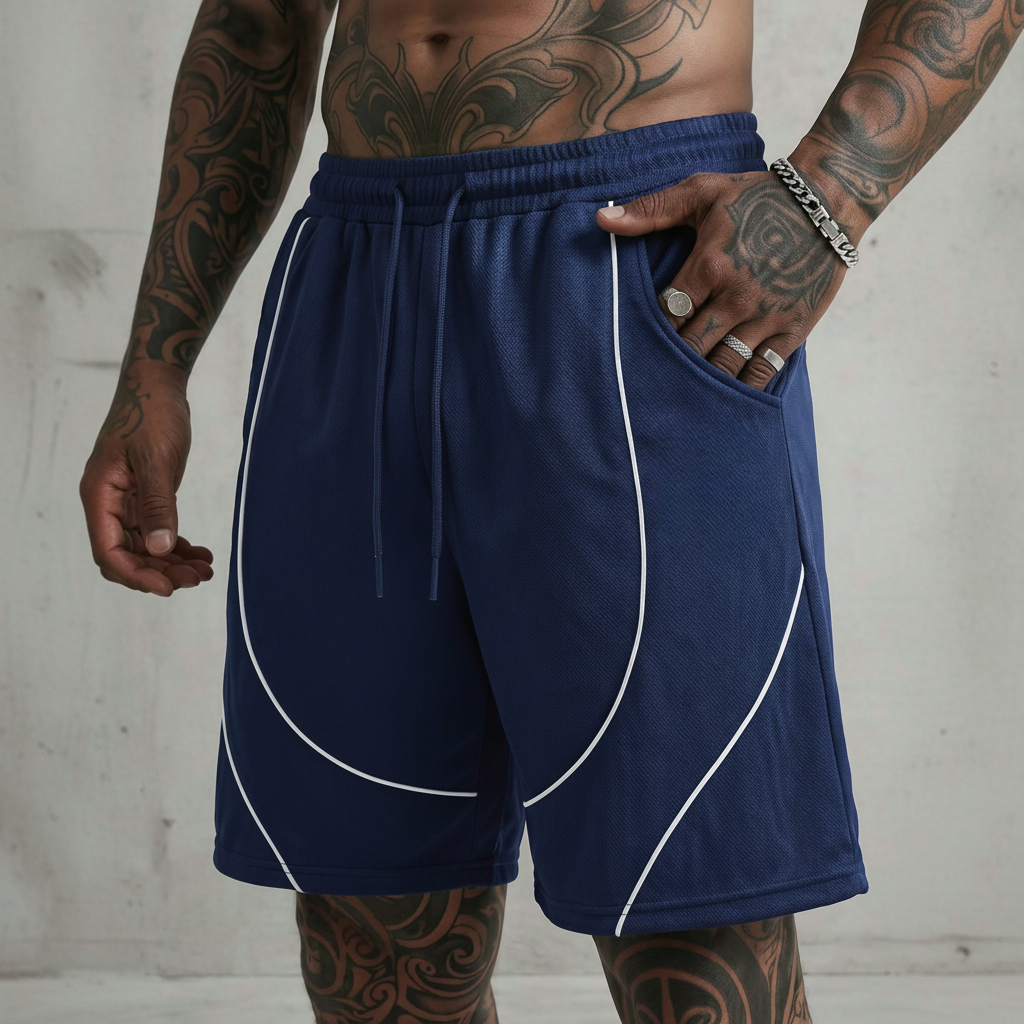 Contrast Outdoor Sports Shorts For Men