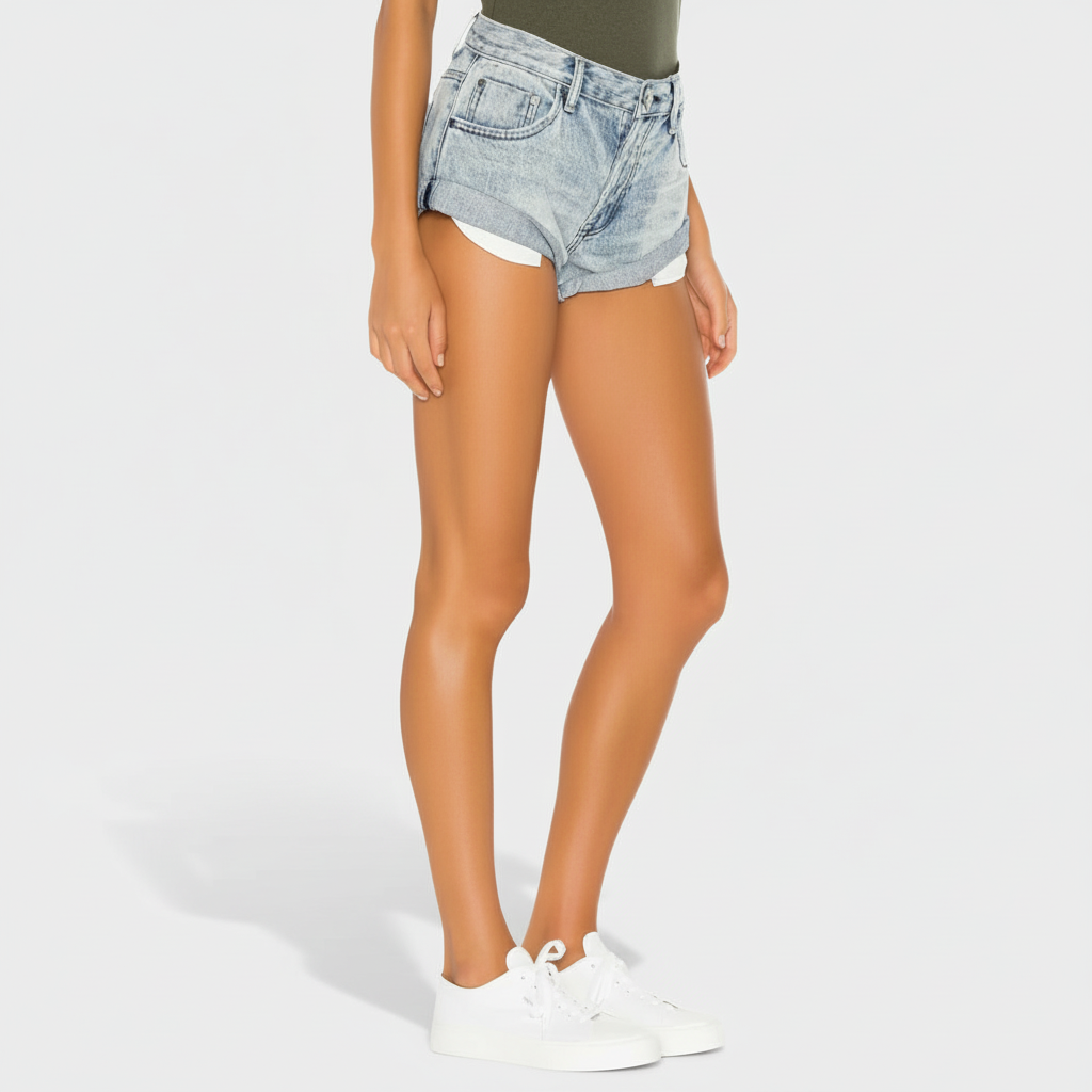 Classic Denim Casual Summer Shorts For Women
