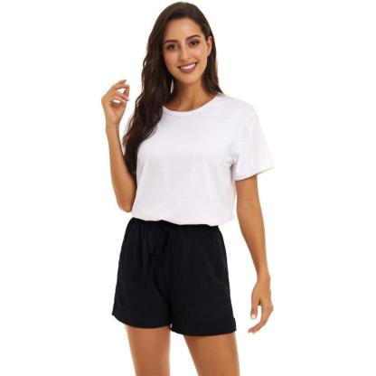 Women Comfy Elastic Drawstring Shorts With Pockets