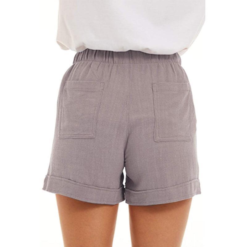 Women Comfy Elastic Drawstring Shorts With Pockets