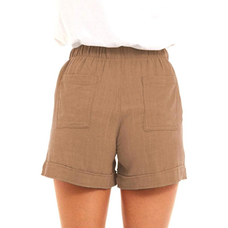 Women Comfy Elastic Drawstring Shorts With Pockets