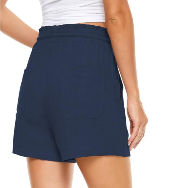 Women Comfy Elastic Drawstring Shorts With Pockets