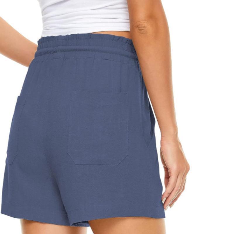 Women Comfy Elastic Drawstring Shorts With Pockets