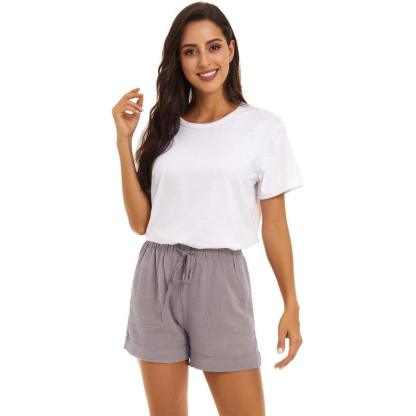 Women Comfy Elastic Drawstring Shorts With Pockets