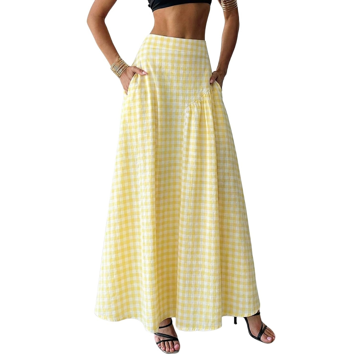 Casual Pleated Maxi Skirt For Women