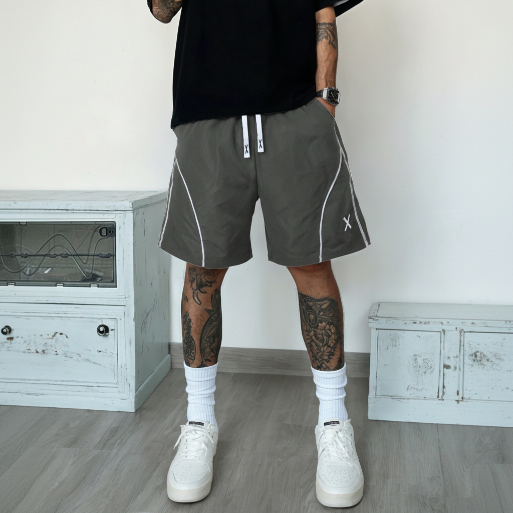 Casual And Striped Beach Bermuda Style Shorts For Men