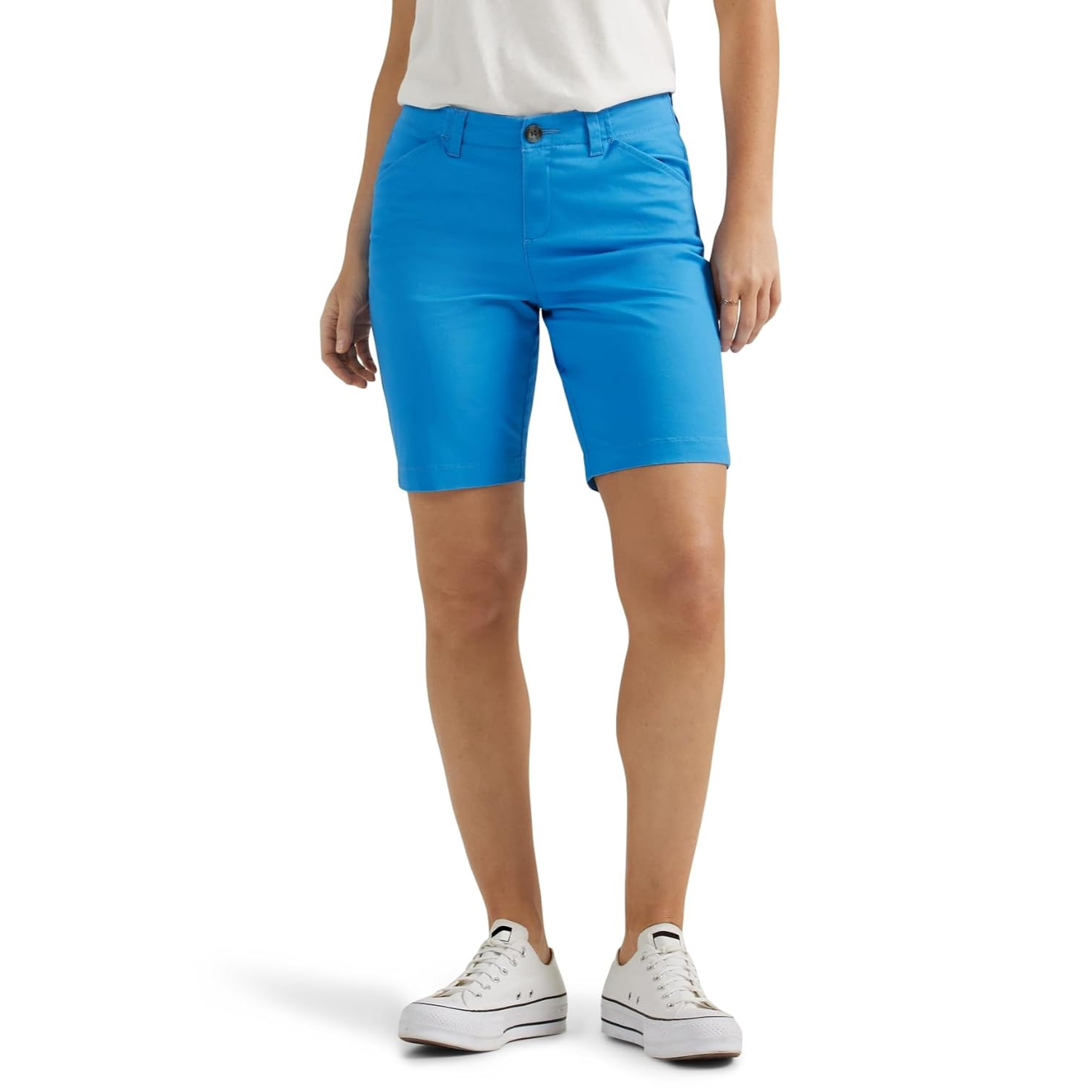 Casual Mid Rise Bermuda Shorts For Women