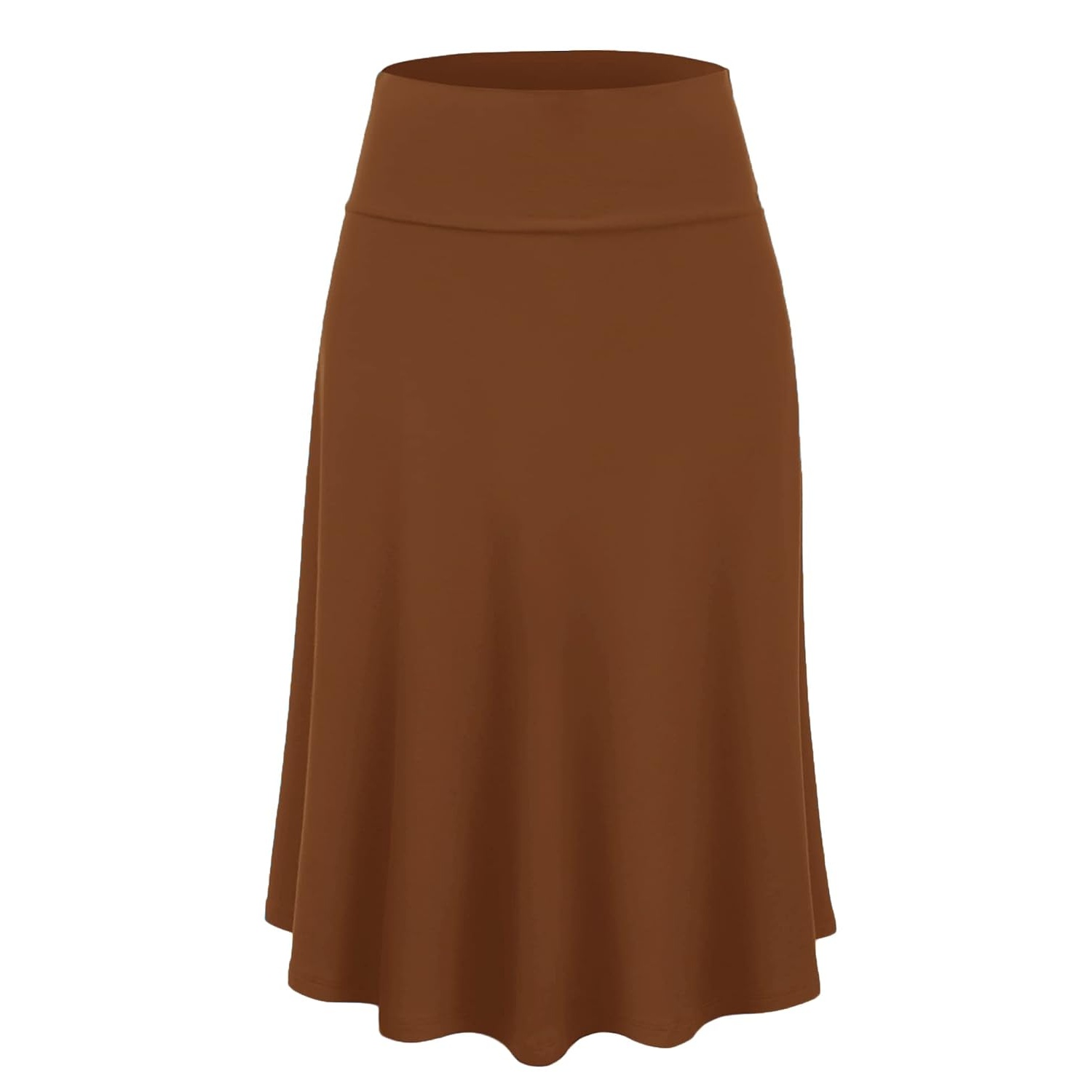 Casual Solid Flare Lightweight Skirt for Women