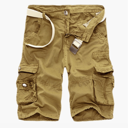 Classic Cargo Men's Shorts | Belted Cotton Cargo Shorts For Men-The Comfy Shorts