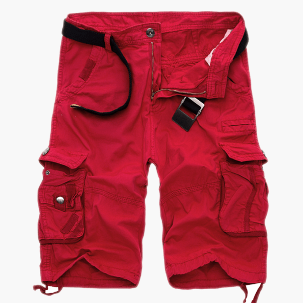 Classic Cargo Men's Shorts | Belted Cotton Cargo Shorts For Men-The Comfy Shorts