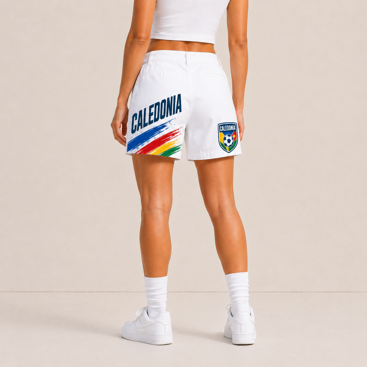 World Cup 2026 Caledonia Football Fan Printed Twill Shorts