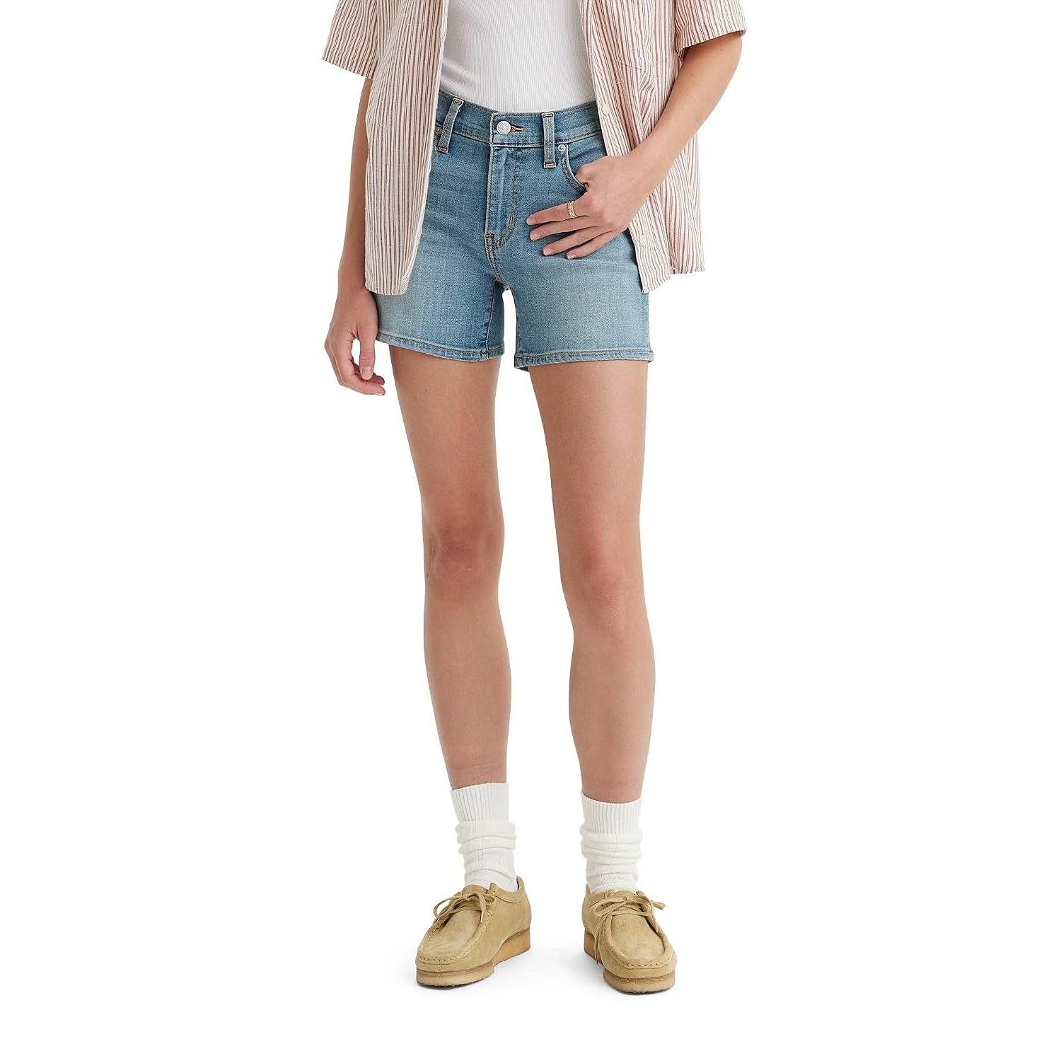 Slim Fit Denim Shorts For Women
