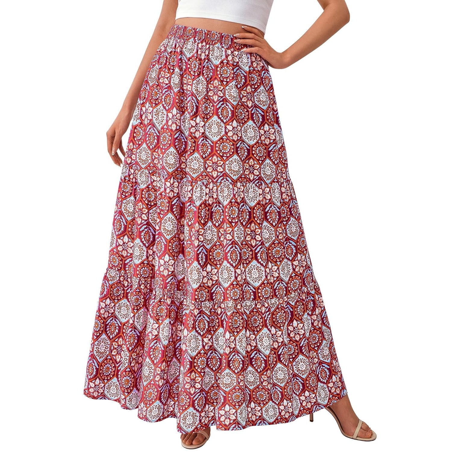 Casual Summer Flowy Beach Skirt For Women